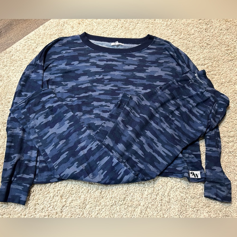 Nine West Blue Camouflage Lounge wear Set Size Large